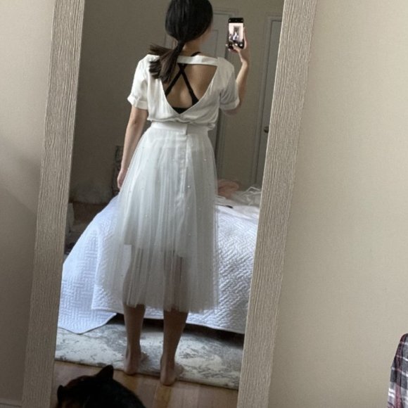 NEW Carol Hannah Calla v-neck low back silk top - Picture 3 of 14